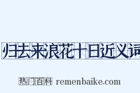 归去来浪花十日近义词是什么意思的图片